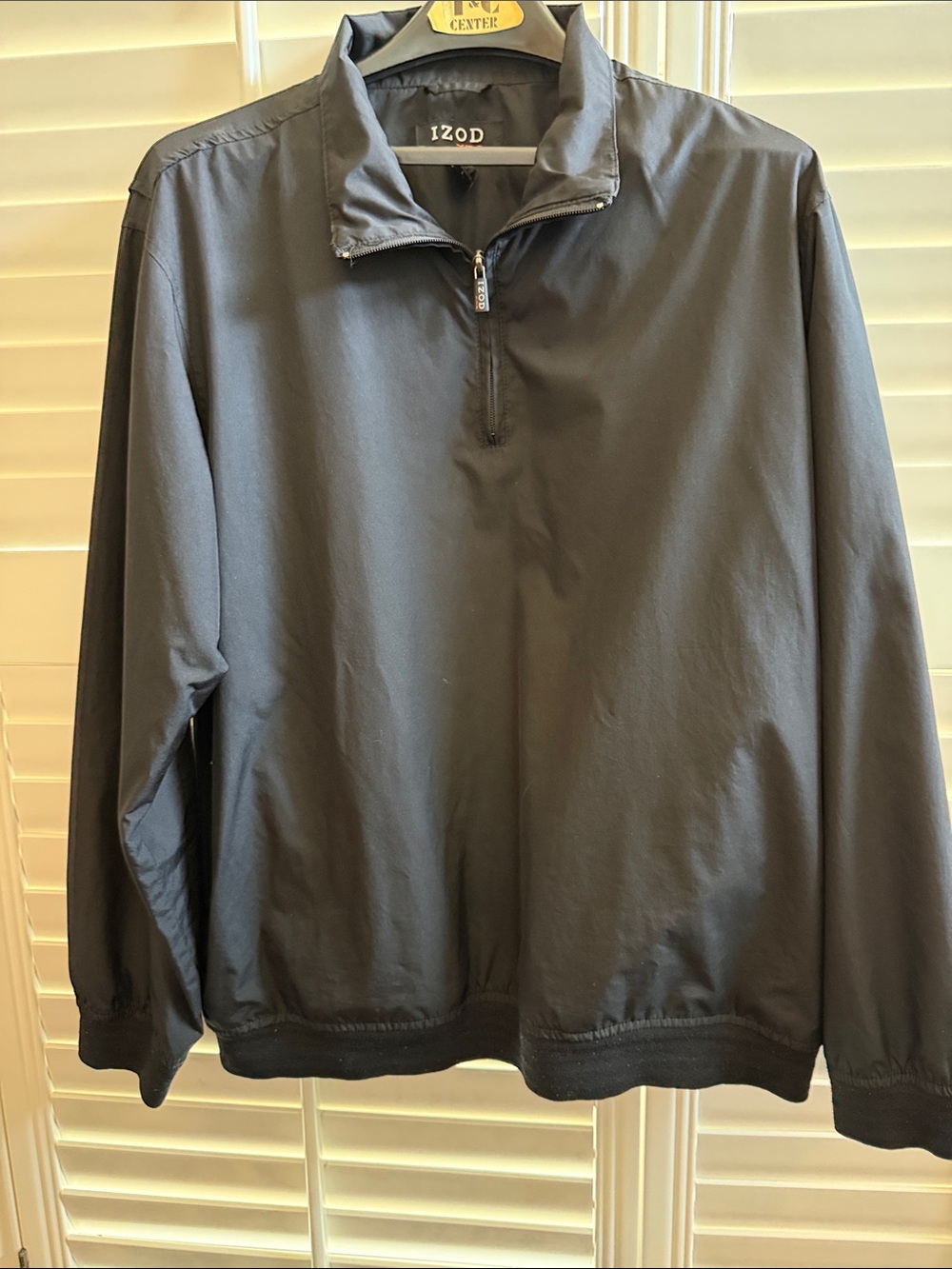 Izod Men's Black Lightweight Half-Zip Jacket